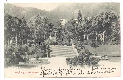 CHINA - HONGKONG, Public Garden, 1908