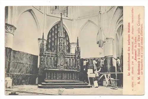 B 5580 ROCHEFORT, Werbe-Karte Fa. Andernach Bonn-Beuel, Renovierung der Kirche