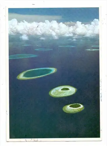 MALDIVES / MALEDIVEN, Male Atoll, air view, 1982