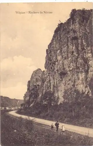 B 5000 NAMUR - WEPION, 1915, Rochers du Neviau, 1.Weltkrieg, deutsche Feldpost, Landsturm Fürstenwalde