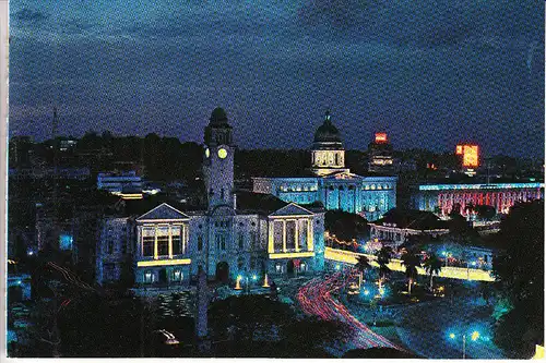 SINGAPORE / SINGAPUR, Memorial Hall by Night