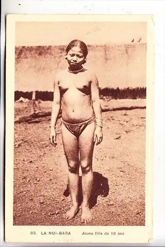 VIET NAM, La Nui -Bara, Ethnic / Völkerkunde, semi-nude, 1935