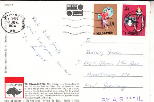 SINGAPORE / SINGAPUR, Trishaw Rider