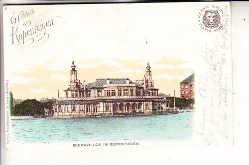 DK 1050 KOPENHAGEN, Seepavillon, AK an die Irrenanstalt Lübeck, 1901