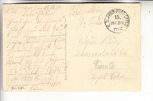 B 2800 MECHELEN, Zerstörungen 1.Weltkrieg, deutsche Feldpost 1914
