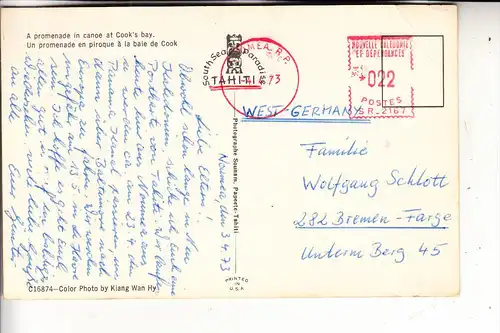 TAHITI - Cook's bay, 1973