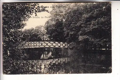 DK 6270 TONDER / TONDERN, Brücke im Park, 1910, kl. Knick