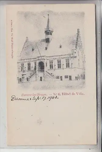 B 8340 DAMME, Hotel de Ville, 1903
