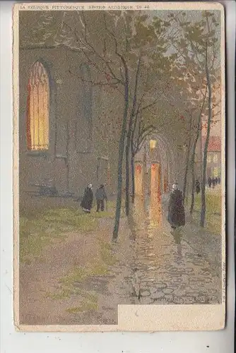 B 8620 NIEUWPOORT, Kerk, Künstler - Karte, ca. 1905