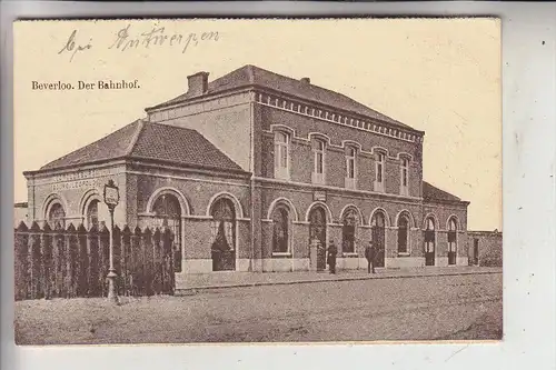 B 3580 BERINGEN - BEVERLOO, Bahnhof / Station / La Gare, Deutsche Feldpost, 1916