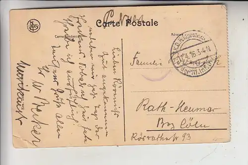 B 8970 POPERINGE, Groote Plaats, 1916, Deutsche Feldpost, Fleck