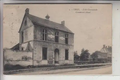 B 8600 DIKSMUIDE - LEKE, Communal School, 1922, Zerstörung 1.Weltkrieg