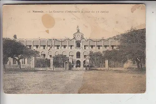 NEUKALEDONIEN - NOUMEA, Caserne Infanterie, fleckig