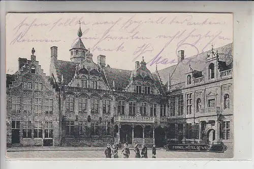 B 8630 VEURNE,, Stadhuis, Deutsche Feldpost, 1915