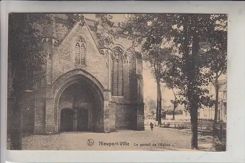 B 8620 NIEUWPOORT, Portal Kerk, Deutsche Feldpost, 1916