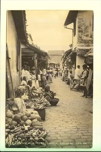 SRI LANKA - CEYLON, COLOMBO, a local covent garden, 1934, franz. Miltär Marine Post