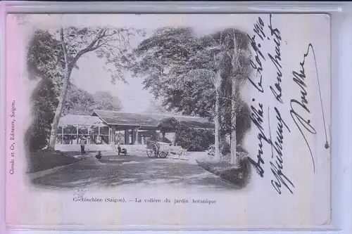 VIET-NAM, SAIGON, La voliere du jardin botanique, 1910, stamp missing