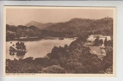 SRI LANKA - CEYLON, KANDY, Quenn's Hotel from Lady Horton's Drive