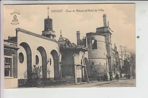 B 5500 DINANT, Zerstörungen 1. Weltkrieg - Quai de Meuse et Hotel de Ville