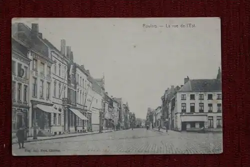 B 8800 ROESELARE / ROULERS, La rue de l'Est, deutsche Feldpost, 1915