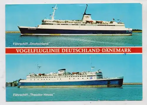 FÄHRE / Ferry / Traversier, "DEUTSCHLAND" & "THEODOR HEUSS", Vogelfluglinie
