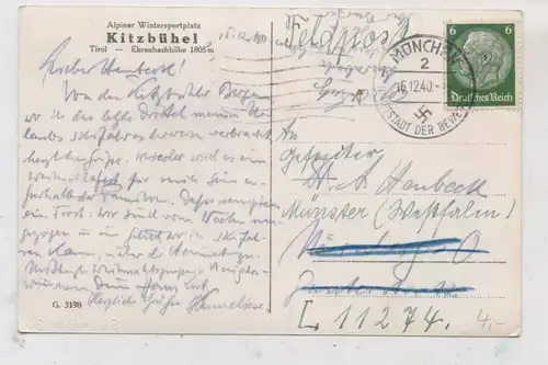 A 6370 KITZBÜHEL, Ehrenbachhöhe, 1940