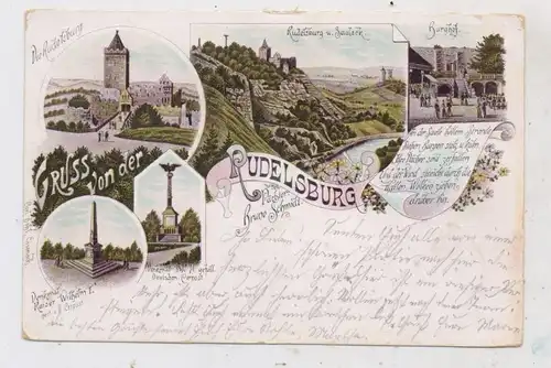 0-4800 NAUMBURG - SAALECK, Rudelsburg, Lithographie 1899