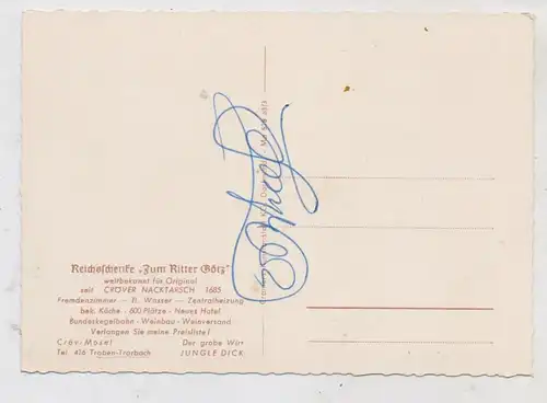 5580 TRABEN - TRARBACH - KRÖV, Cröver Nacktarsch, Autogramm