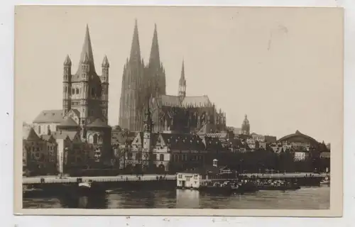 5000  KÖLN, Englische Kriegsschffe am Kölner Anleger, 20er Jahre, Photo-AK