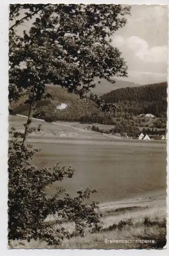 5912 HILCHENBACH, Breitenbachtalsperre, 1963, aptierter Stempel ohne PLZ !!!