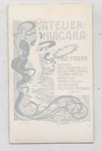 MEERJUNGFRAU / Mermaid / Sirene / Nixe, CDV - Rückseite, Jugendstil, Max Fischer Dresden