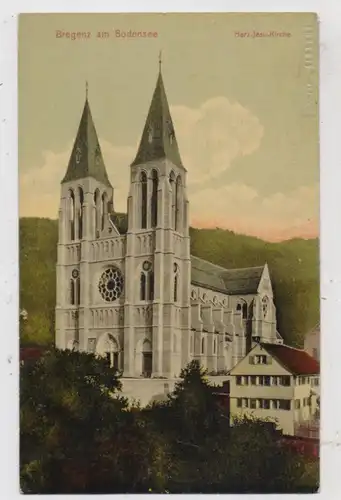 A 6900 BREGENZ, Herz - Jesu - Kirche und Umgebung