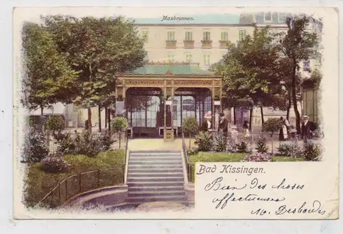 8730 BAD KISSINGEN, Maxbrunnen, 1903, belebte Szene, Verlag Zieher - München