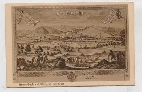7614 GENGENBACH, Historische Ansicht von 1750