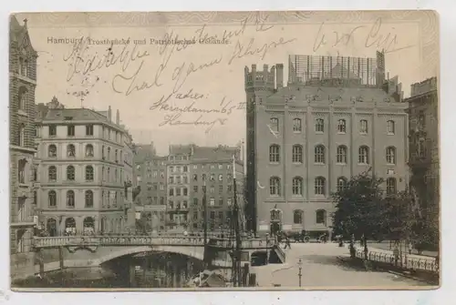 2000 HAMBURG, Trostbrücke und Patriotisches Gebäude, 1900