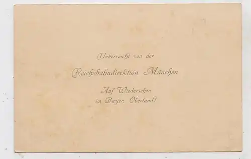 8958 FÜSSEN, Gesamtansicht, Werbe-Karte der Reichsbahndirektion München, Brasilianische Frankatur