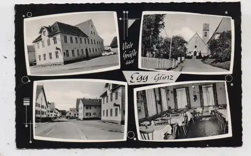 8941 EGG an der Günz, Gasthaus, Strassenansicht, Kirche, 1964