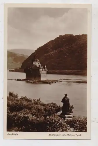 5425 KAUB, Blücherdenkmal / Pfalz, Verlag Kratz # 240