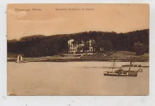 2390 FLENSBURG, Förde, Strandhotel  Randershof, 1912