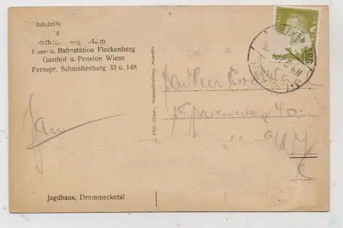 5948 SCHMALLENBERG - JAGDHAUS, Drommecketal, 1932