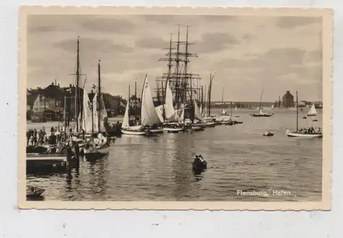 2390 FLENSBURG, Hafen,  Besucht Flensburg, die schöne Grenzstadt der Nordmark, Verlag Thomsen