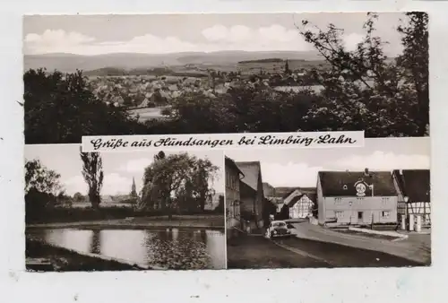 5431 WALLMEROD - HUNDSANGEN, DEA -Tankstelle, Dorfteich, Gesamtansicht, 1965