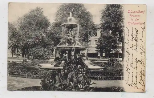4000 DÜSSELDORF, Brunnen in der Königsallee, 1905