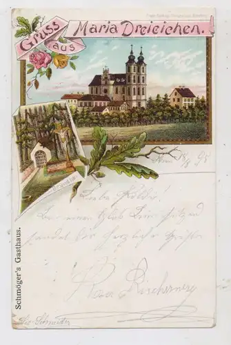 A 3744 ROSENBURG - MOLD, Lithographie, Gruss aus Maria Dreieichen, 1898