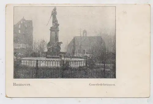 3000 HANNOVER, Goseriede- / Gänseliesel - Brunnen, ca. 1900