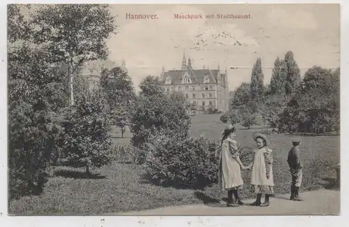 3000 HANNOVER, Stadtbauamt, Maschpark, Kinder, 1909