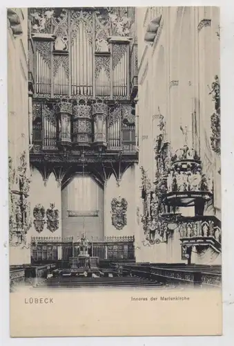 2400 LÜBECK, Marienkirche, Innenansicht, Orgel, 1905