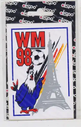 FUSSBALL - WM 1998 Frankreich, WM 98, Originalaufkleber