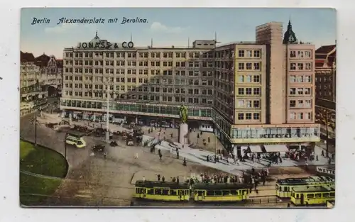 1000 BERLIN, Alexanderplatz mit Berolina, Strassenbahnen