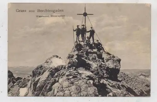 8240 BERCHTESGADEN, Bergsteiger auf dem Watzmann